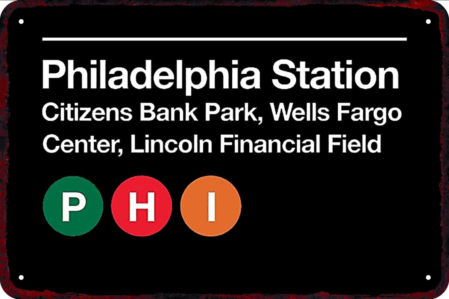 Home Bar Word - Philadelphia Pro Sports Venue Vintage Metal