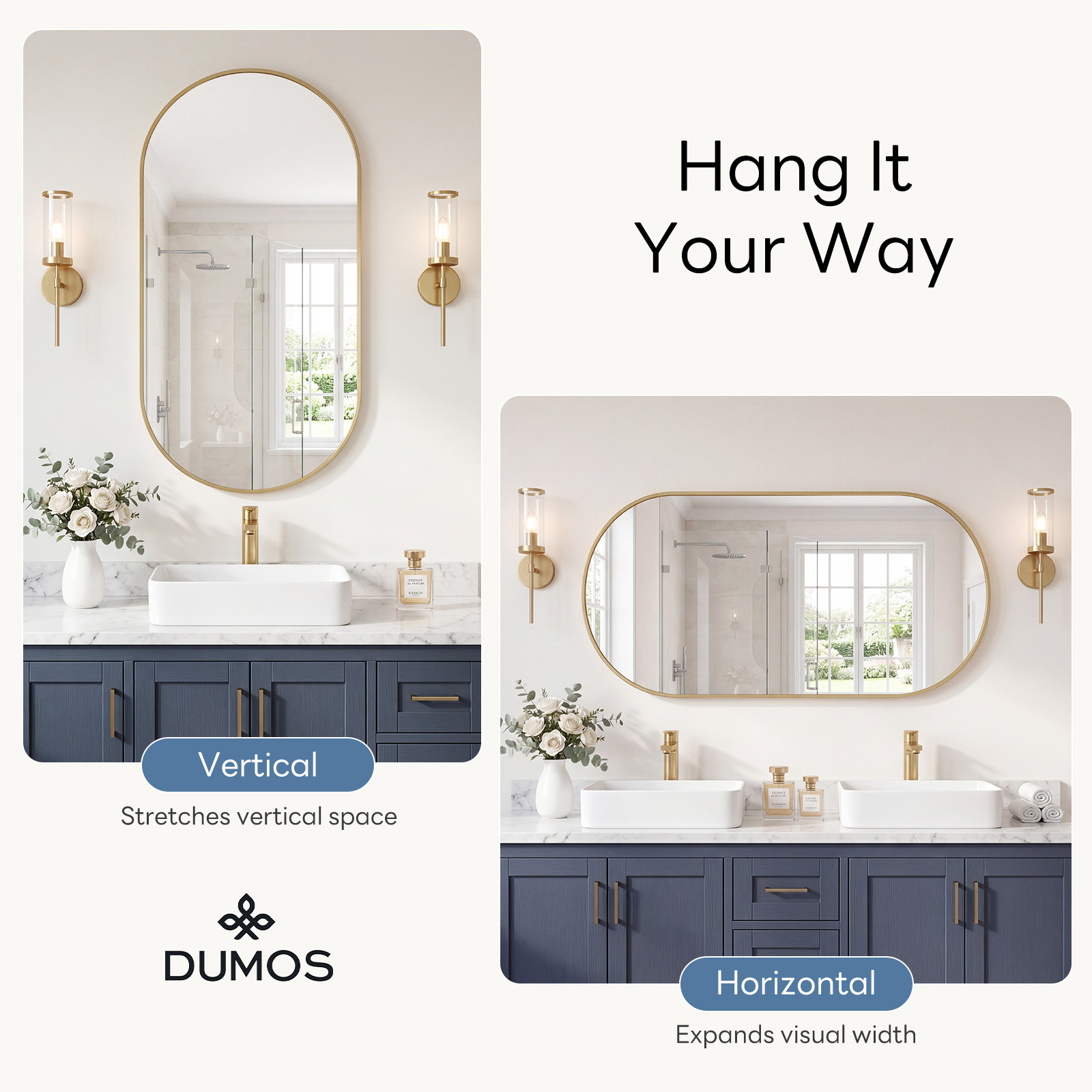 JHK Oval Wall Mirror with Meta - Home Bargains 评论和价格