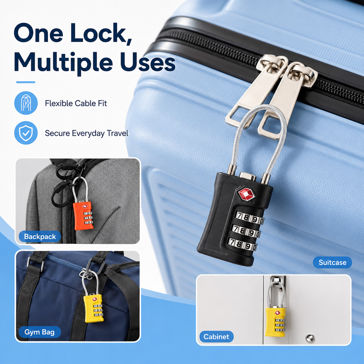 TSA Approved Luggage Lock 3 Di - Home Bargains 评论和价格