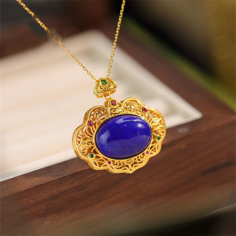 Classical lapis lazuli necklac - Bar Cart Gold 评论和价格