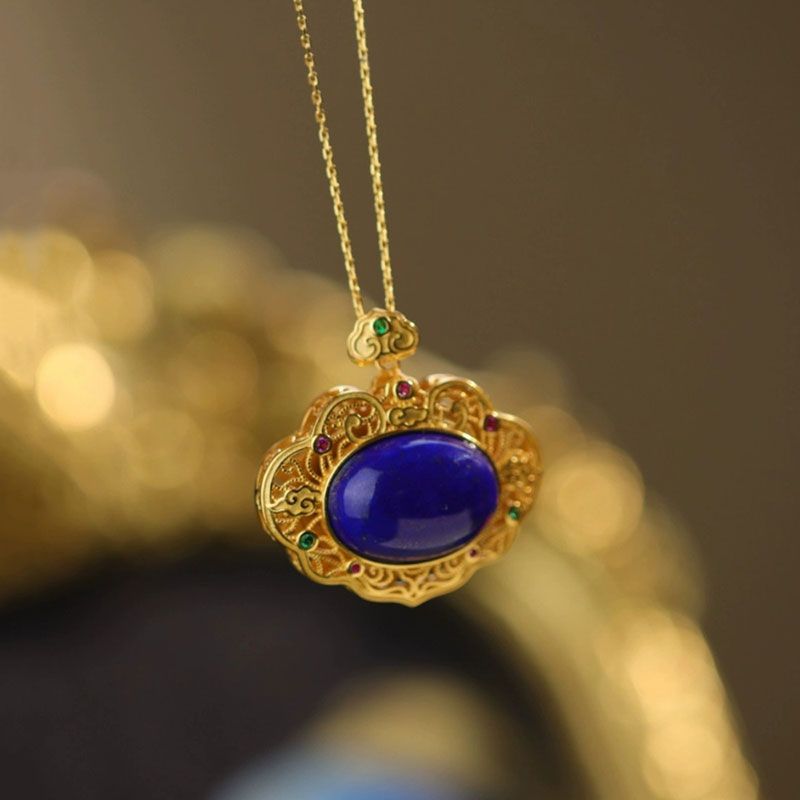 Classical lapis lazuli necklac - Bar Cart Gold 评论和价格