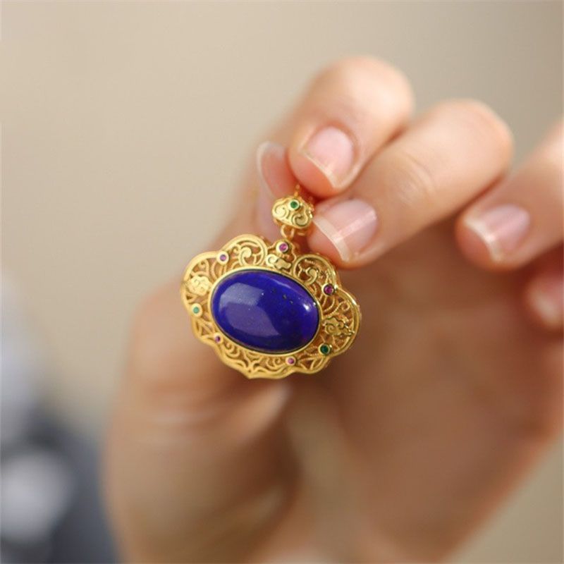 Classical lapis lazuli necklac - Bar Cart Gold 评论和价格