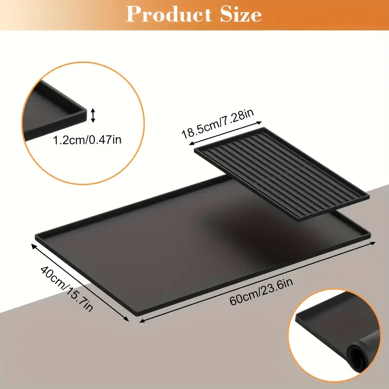 2-in-1 Silicone Coffee Bar Mat - Home Bar And Counter 评论和价格