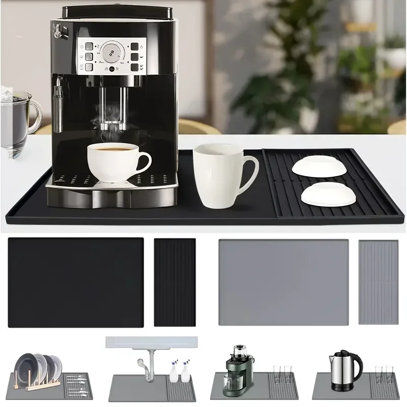 2-in-1 Silicone Coffee Bar Mat - Home Bar And Counter 评论和价格