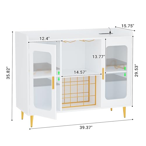 Liquor Cabinet Bar with Power  - Home Bar And Cabinet 评论和价格