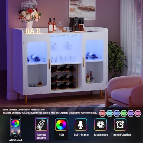 Liquor Cabinet Bar with Power  - Home Bar And Cabinet 评论和价格