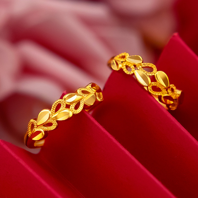 100% 18K Gold Jewelry rings fo - Bar Cart Gold 评论和价格