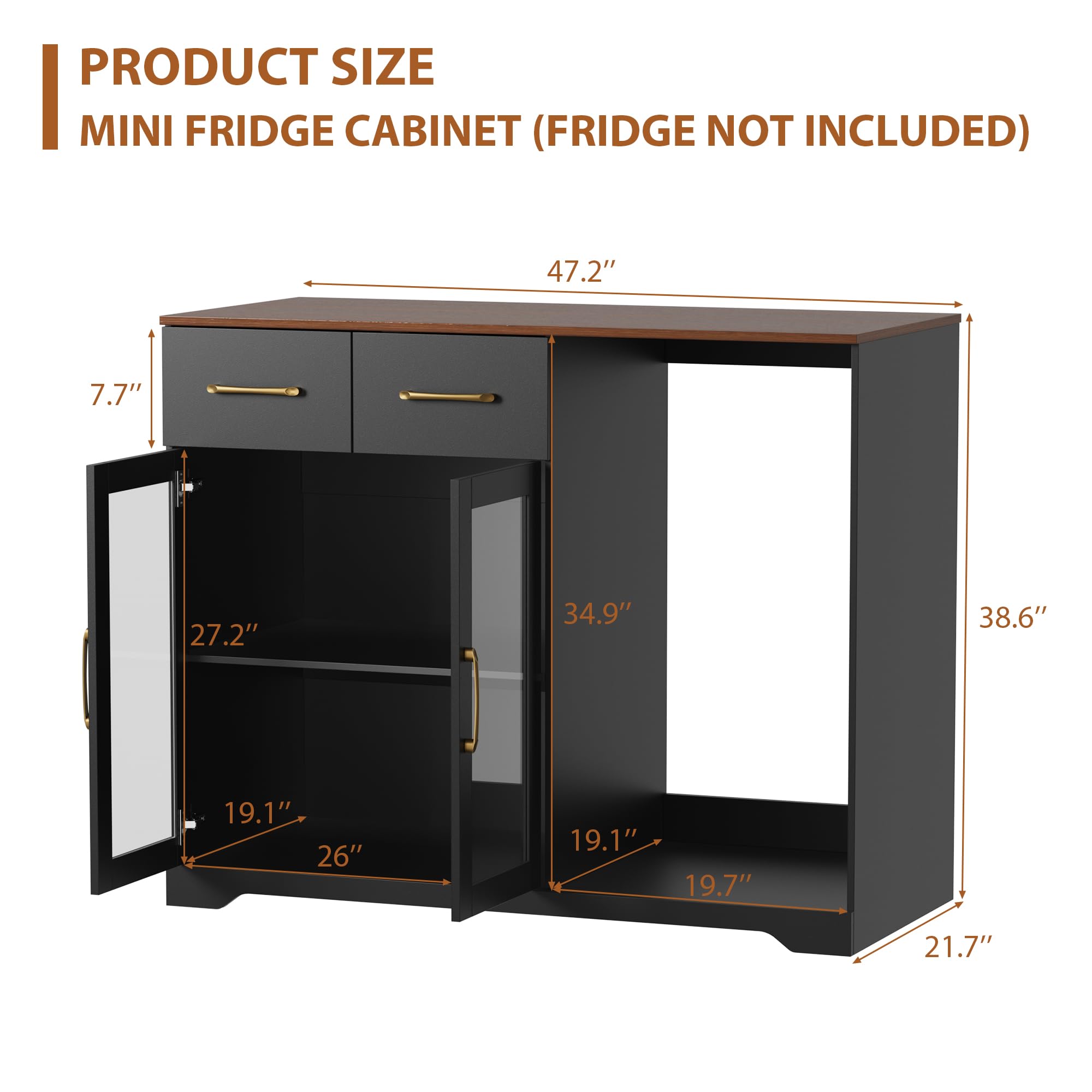 Coffee Bar Cabinet With Mini F - Home Bar And Fridge 评论和价格