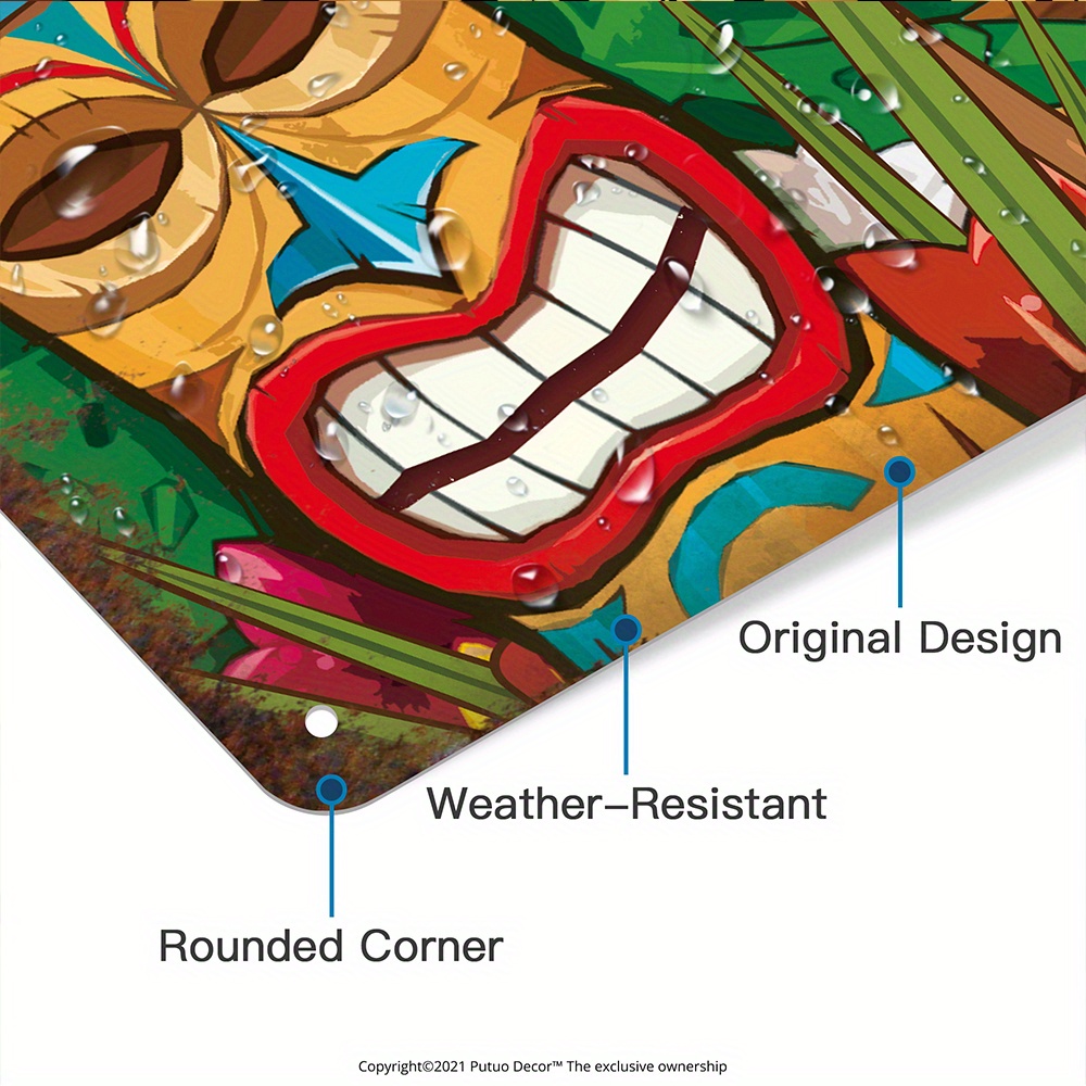 Custom  Decor Tiki Bar Sign, P - Home Bar And Kitchen 评论和价格