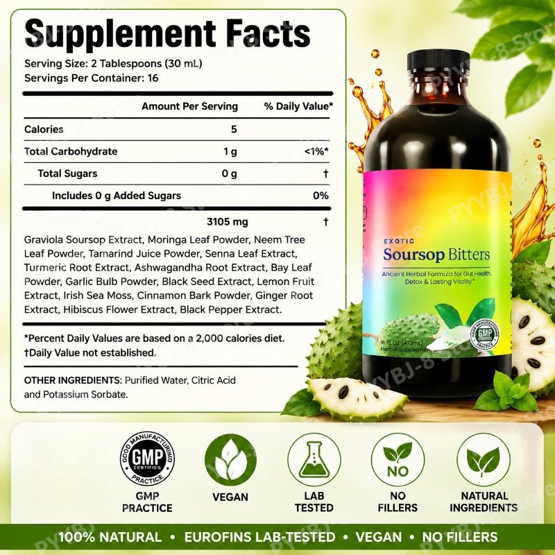 Soursop Bitters Drops Liquid 4 - Bitters Bottle Set 评论和价格