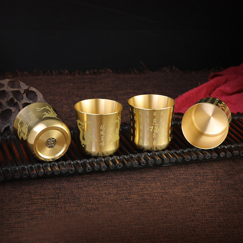 Tea Cups Tea Mug Brass Homewar - Home Bar And Coffee 评论和价格